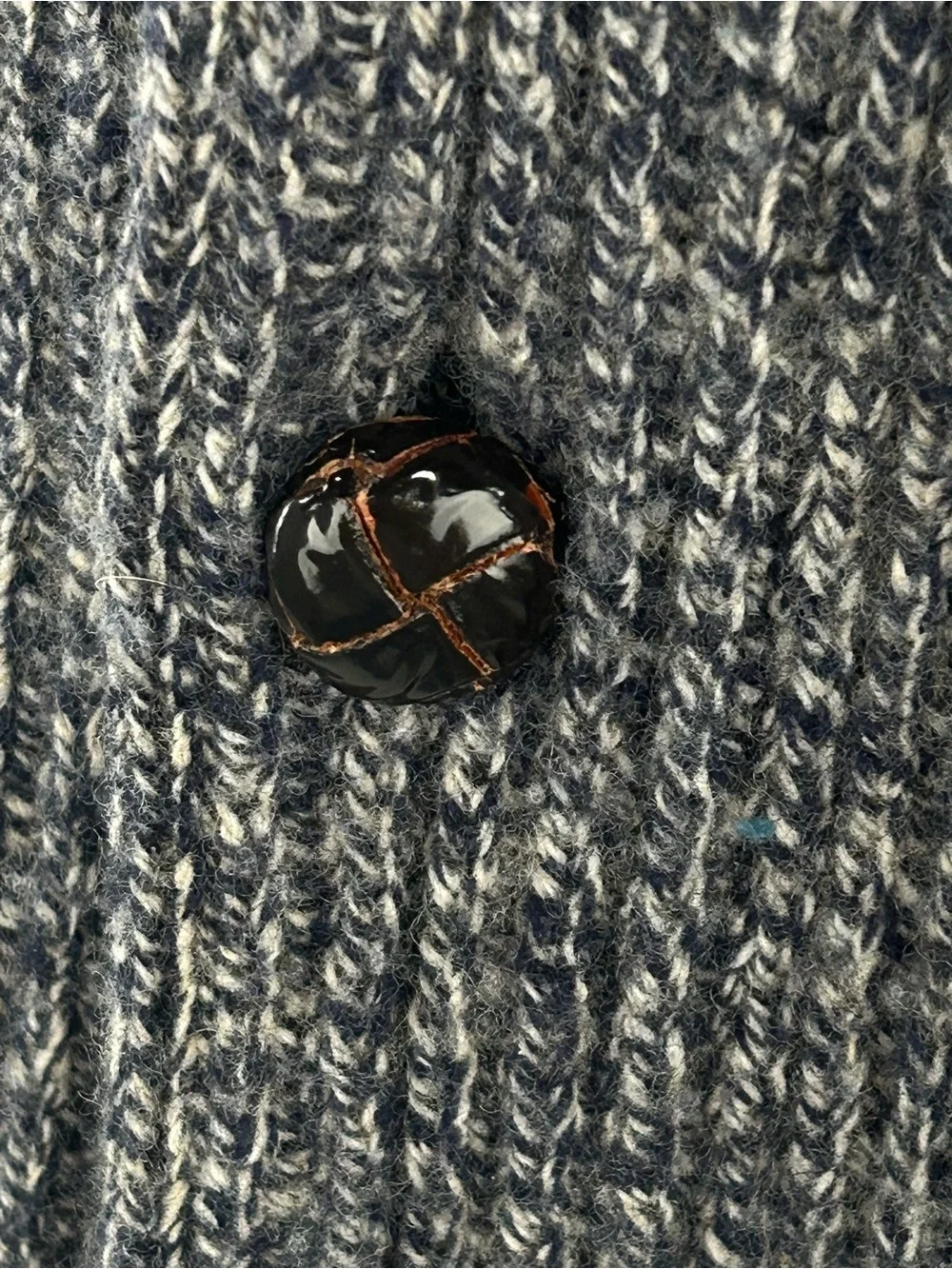 J.Crew Rugged Merino Wool Shawl Collar Cardigan Sweater Blue Gray L
